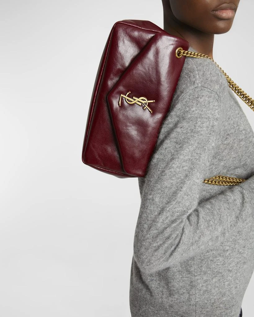 Yves Saint Laurent Calypso Small YSL Shoulder Bag in Smooth Padded Leather 3