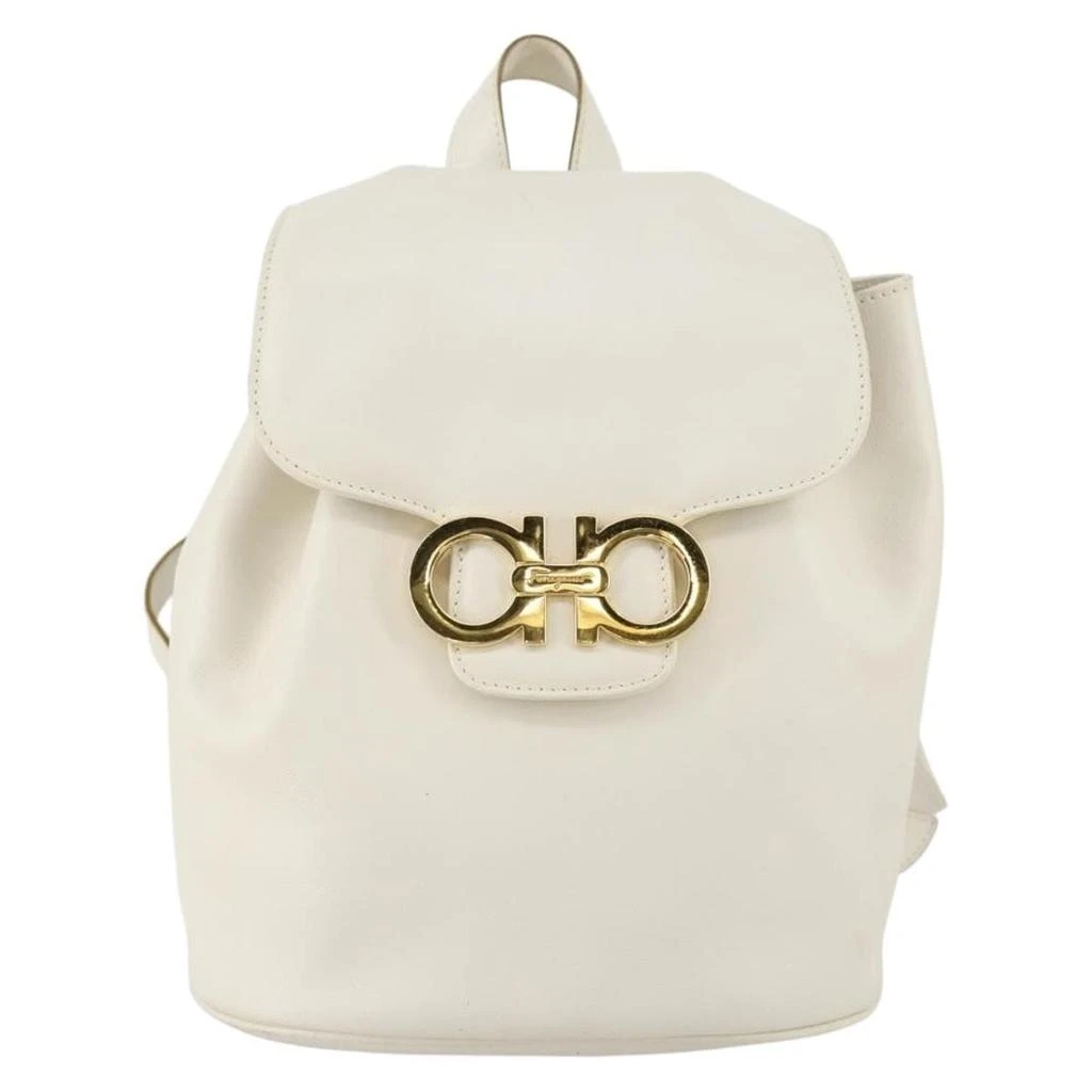 Salvatore Ferragamo Gancini Backpack Leather Leather Backpack Bag (Pre-Owned)