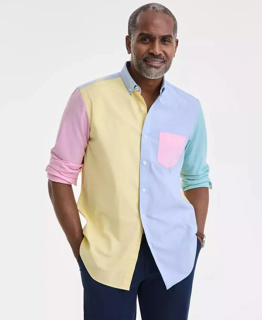 Club Room Men's Colorblock Oxford Long-Sleeve Shirt, Exclusively at Macy's 1