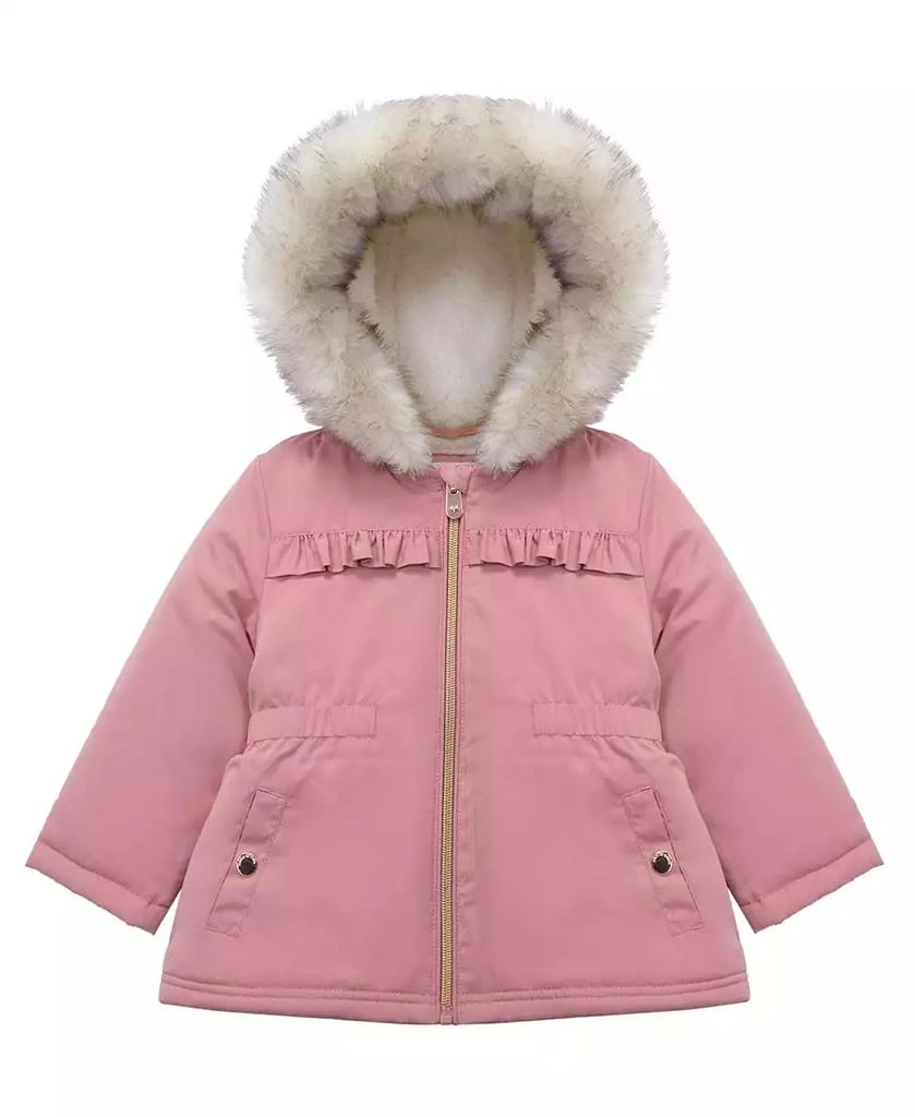 Rokka&Rolla Toddler Girls Puffer Jacket with Sherpa Fleece Lining 2T-