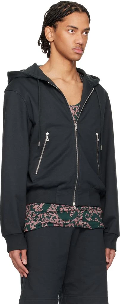 Dries Van Noten Black Loose Zipped Hoodie 2