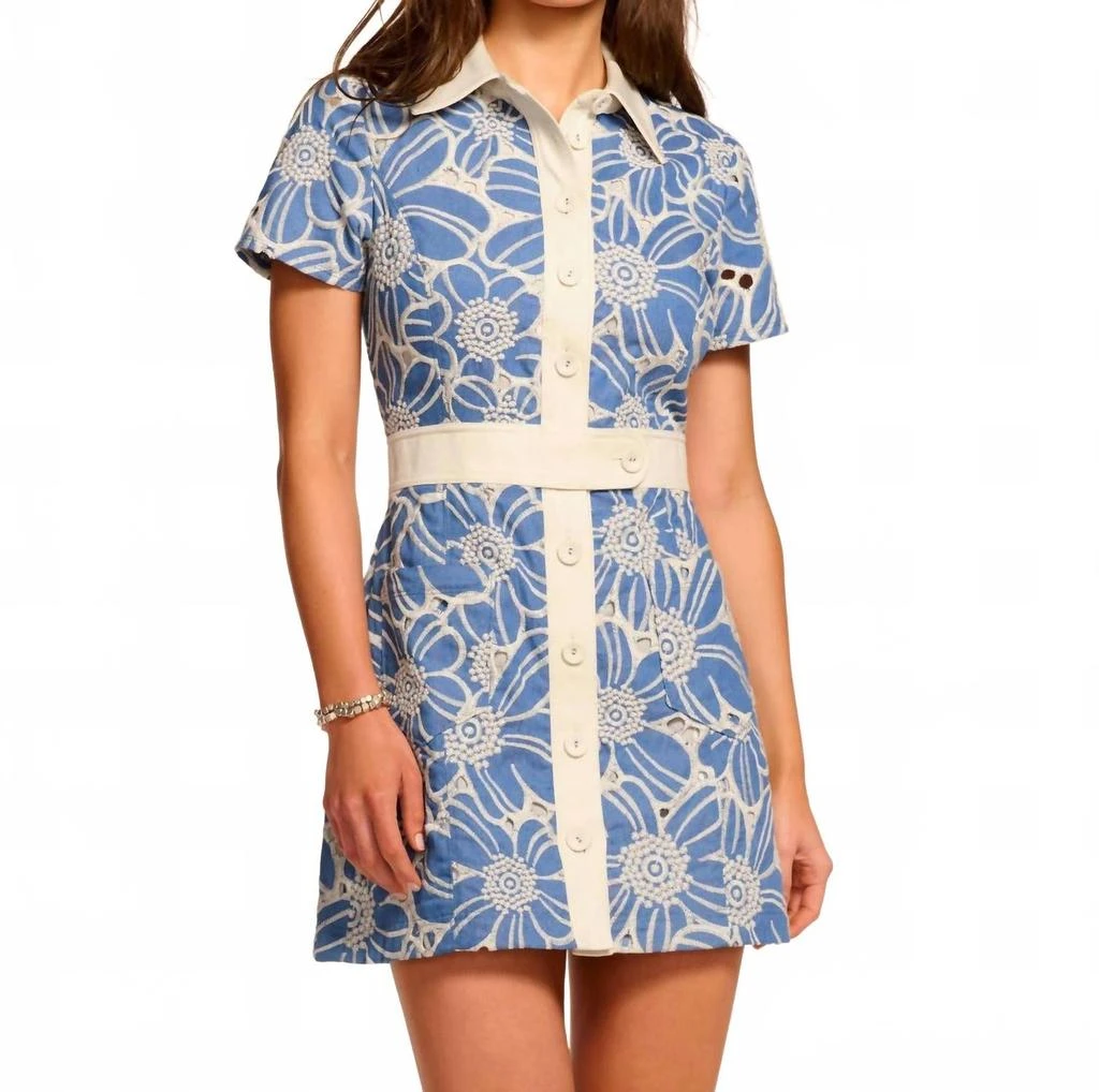 Shannon Button Down Mini Dress In Indigo Chambray  On Sale Now with Up to  34% Off | Discover Exclusive Deals & Savings at BeyondStyle  Authentic  Ramy Brook women|clothing|dresses with Limited-Time