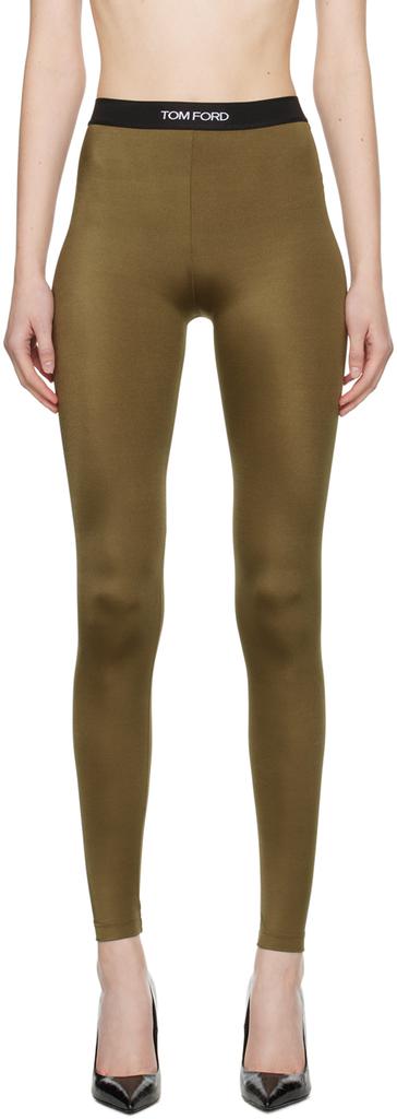 【関税＆送料込み】Tom Ford 'Signature' Brown Leggings With TOM FORD: Brown Signature Leggings | SSENSE 日本