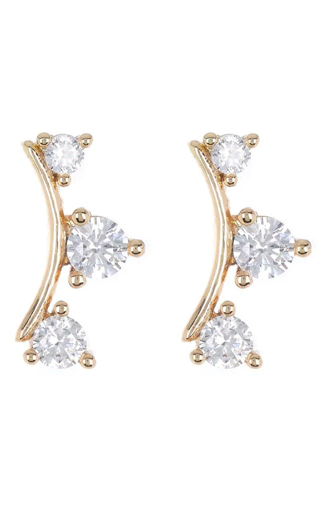 Nordstrom Triple CZ Crawler Stud Earrings 1