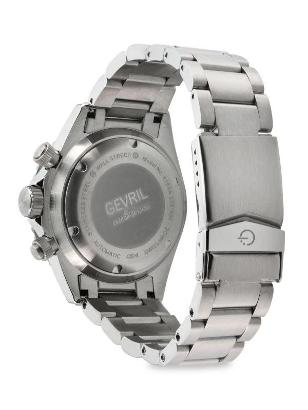 Gevril Wall Street 43MM Stainless Steel Automatic Chronograph Watch 3