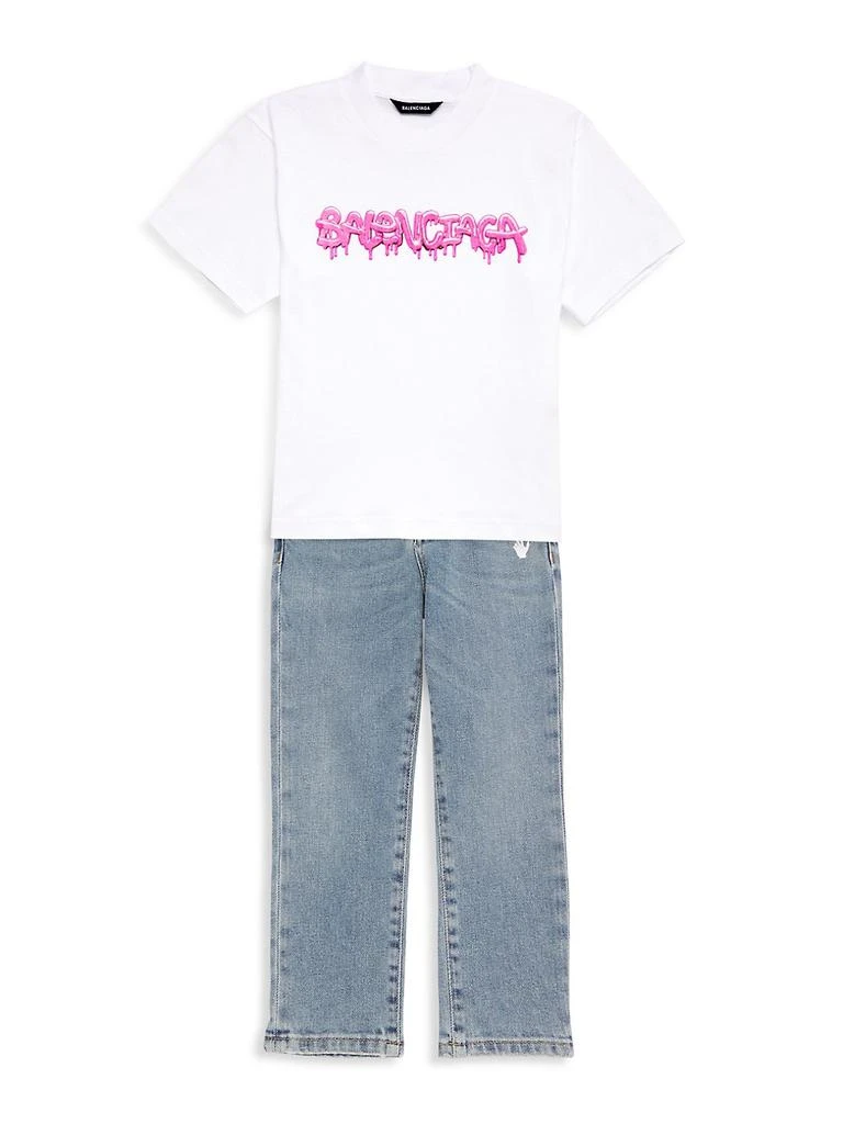 Balenciaga Little Kid's & Kid's Slim Logo T-Shirt 2