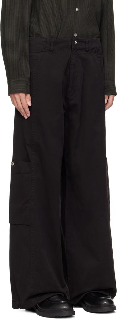 Omar Afridi Black Panelled Bontan Cargo Pants