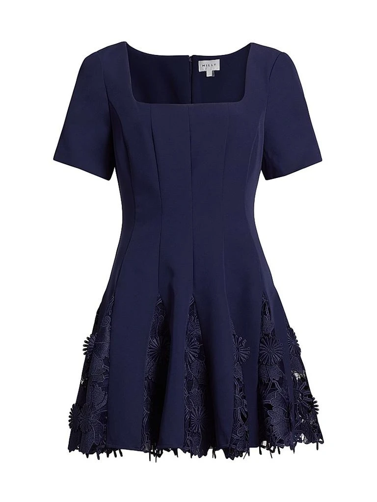 green emerald velvet dress Milly Shelby Mini Dress main image 0