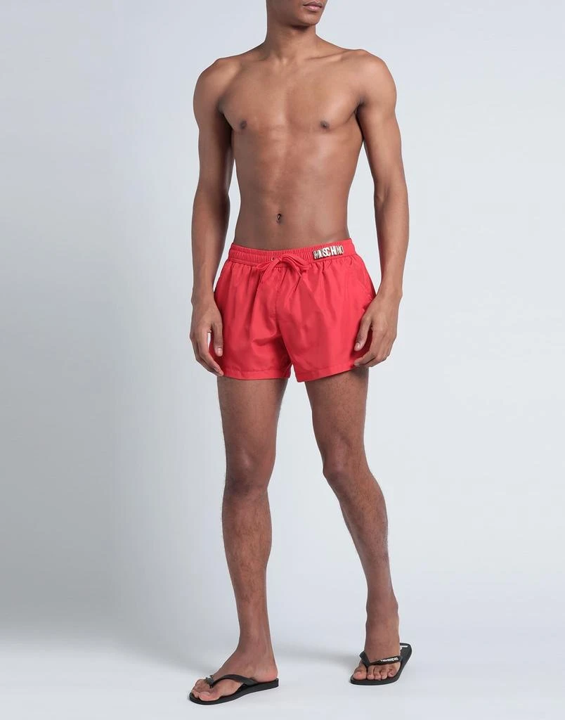 Moschino Clothing Red Moschino Swim Shorts Mens Lettering Logo