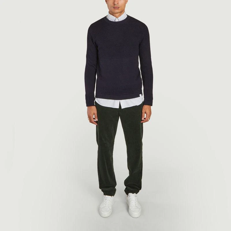 Norse Projects Skagen Bubble Yoke Sweater Dark Navy NORSE PROJECTS 4