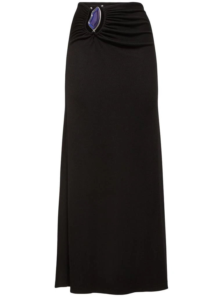 Christopher Esber Moodstone Ruched Long Skirt 1