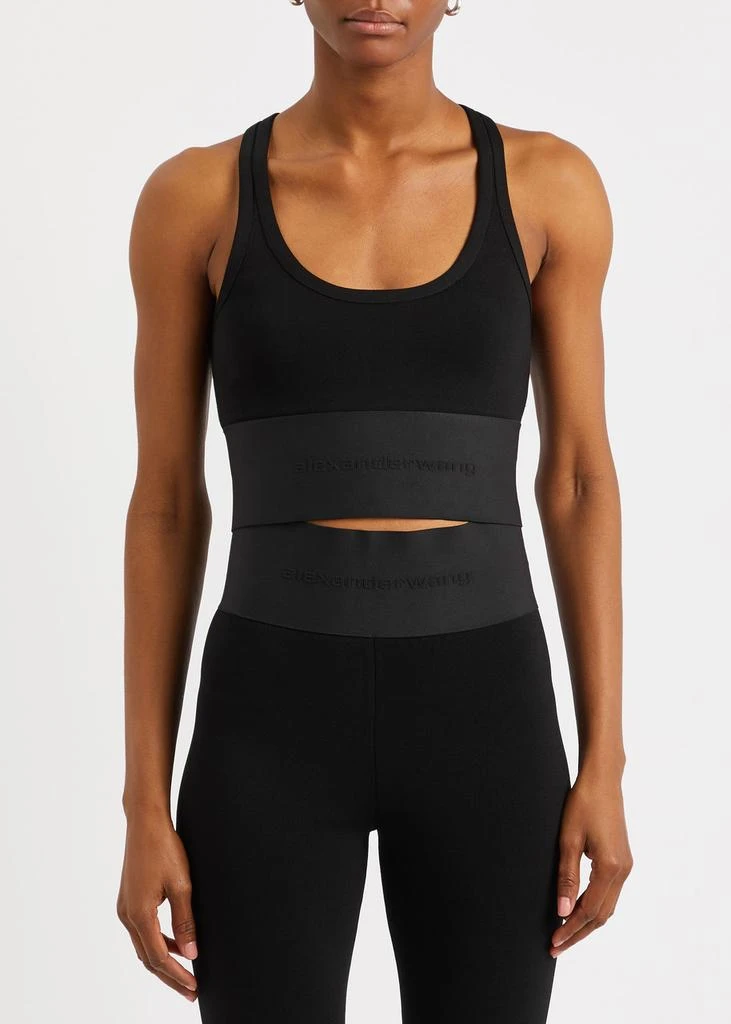 Alexander Wang Logo ribbed-knit bra top  2