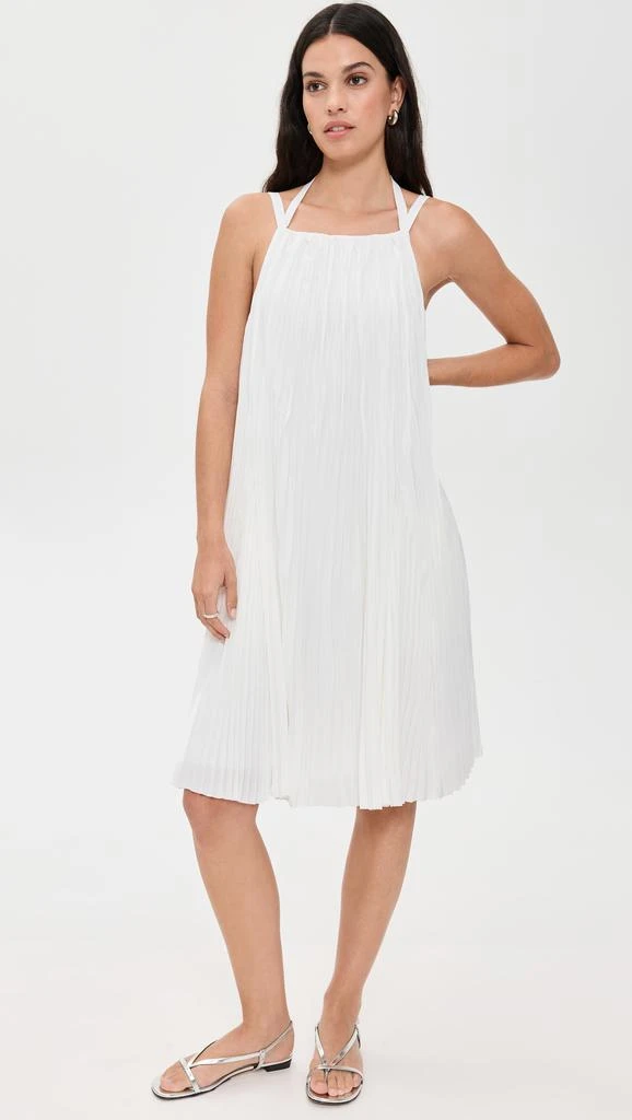 open lace back dress Vince Womens Sleeveless WRAP Dress,Optic White,Large at Amazon Women's  Clothing store