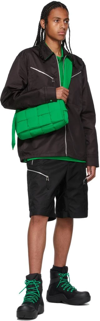 Bottega Veneta Black & Green Puddle Bomber Boots 6