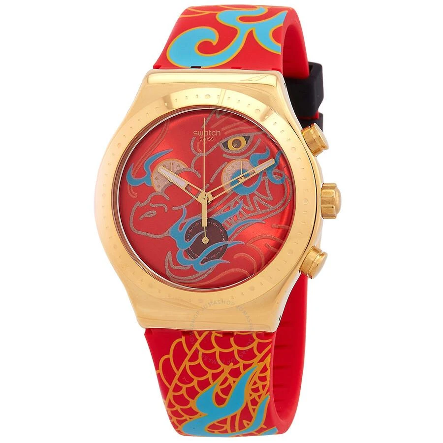 Swatch Year Of The Dragon Quartz Red Dial Unisex Watch YVZ100 1