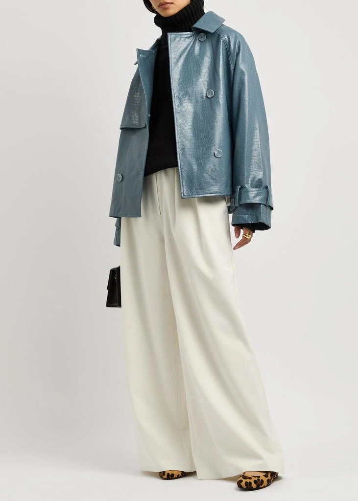JAKKE Winnie faux leather short trench coat 4