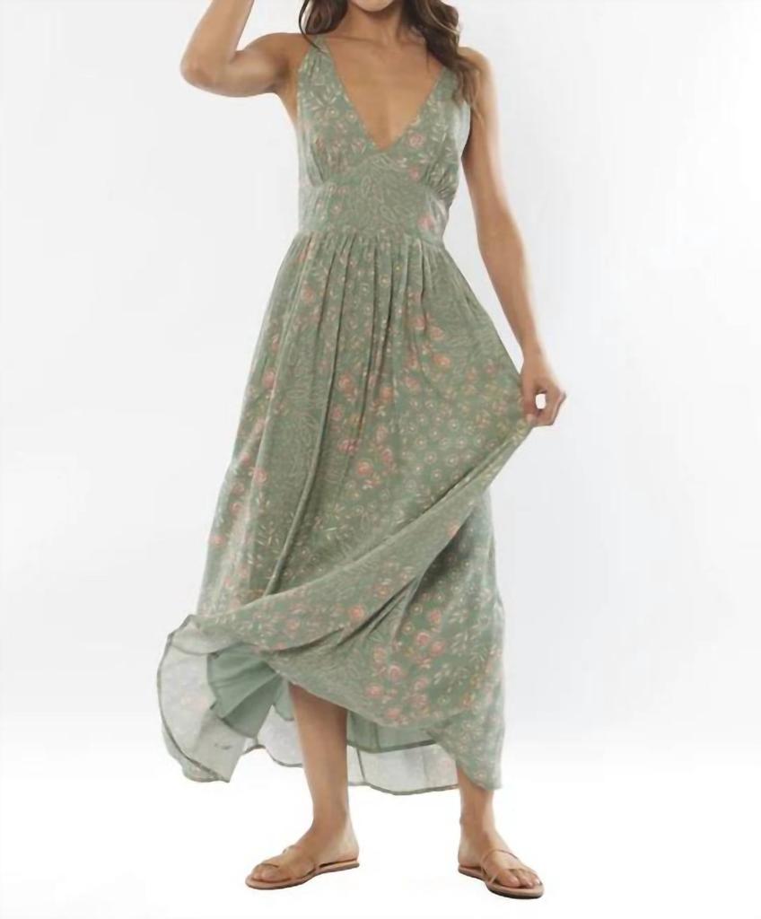 AMUSE SOCIETY Cosi Bello Woven Maxi Dress In Pal