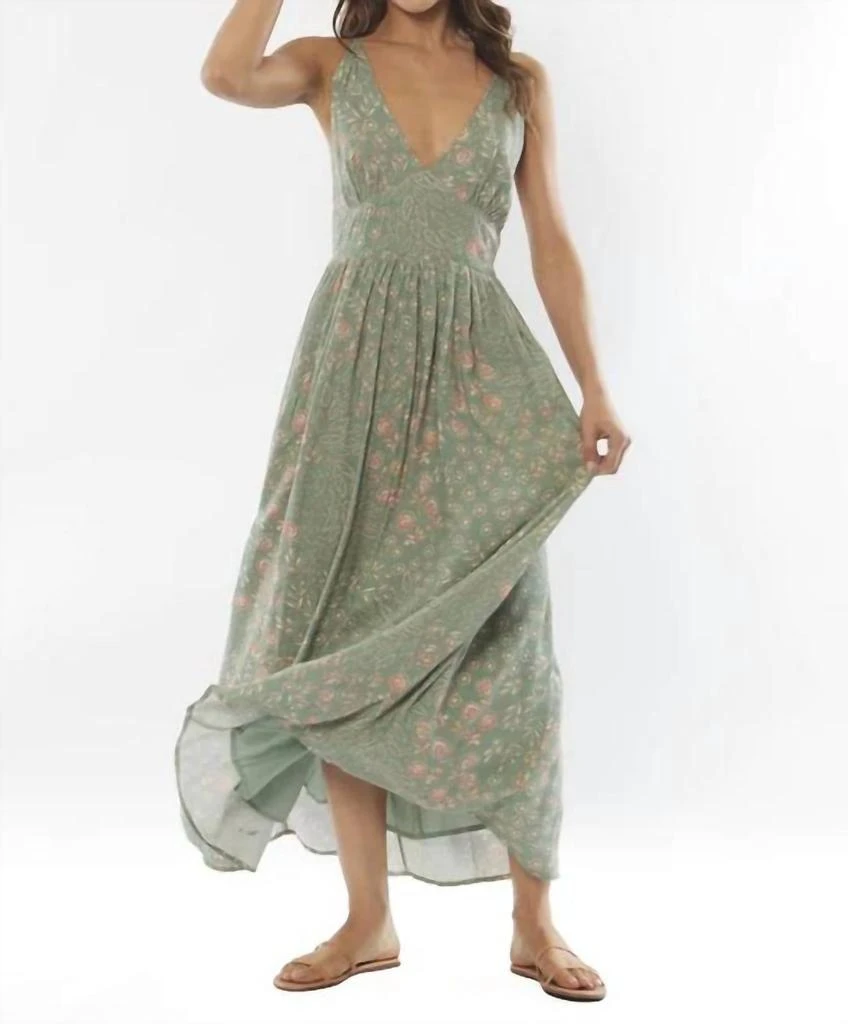 AMUSE SOCIETY Cosi Bello Woven Maxi Dress In Pal 2