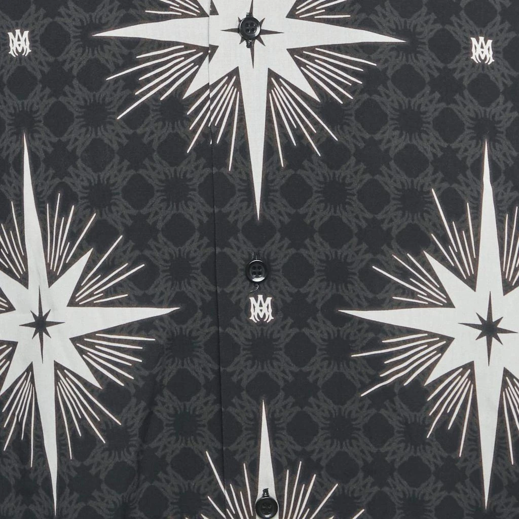 AMIRI Amiri Starburst Print Crepe Button Front Camp Shirt XXL 3