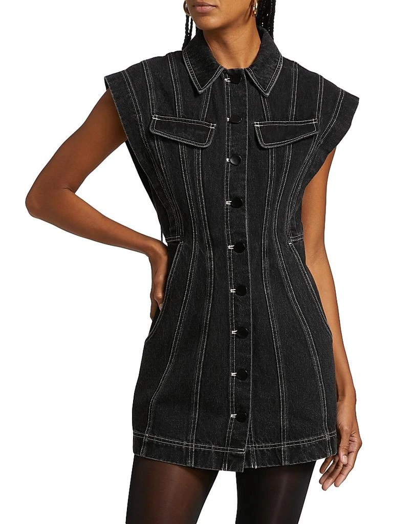 Acler Eagleton Denim Sleeveless Minidress 3