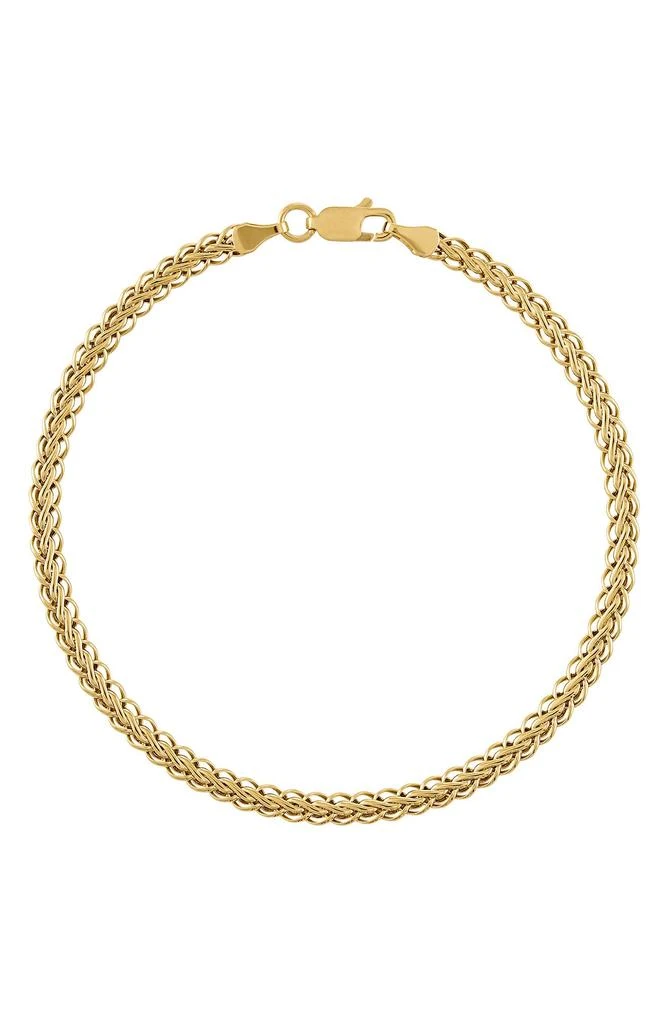 FUZION CREATIONS 14K Gold Wheat Chain Bracelet