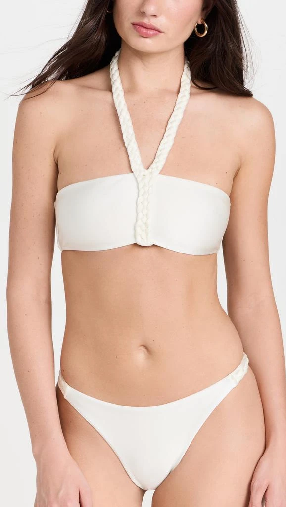 PatBO Jersey Sands Braided Halter Neck Bikini Top 1