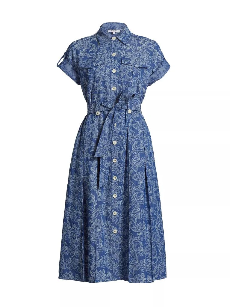 Derek Lam Gaelle Floral Belted Utility Dress 1