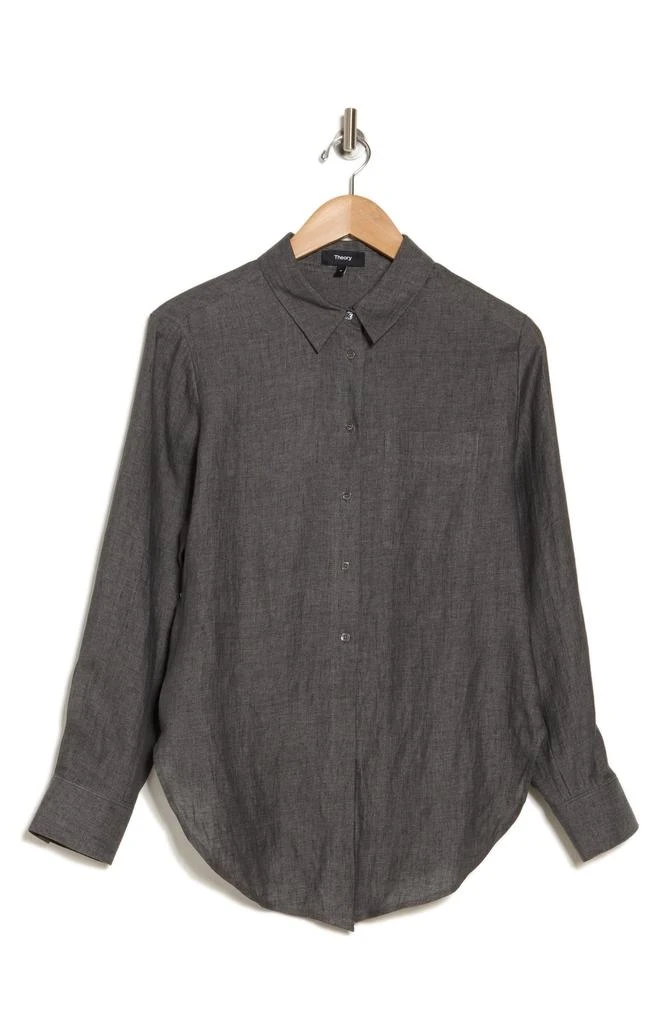 Theory Hekanina Drape Button Front Shirt 3