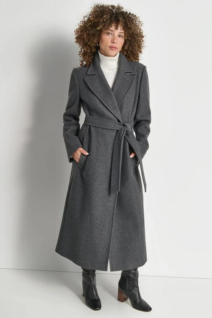 Dkny Wool Coat Wrap DKNY Shawl-Collar Wrap Coat Macy's