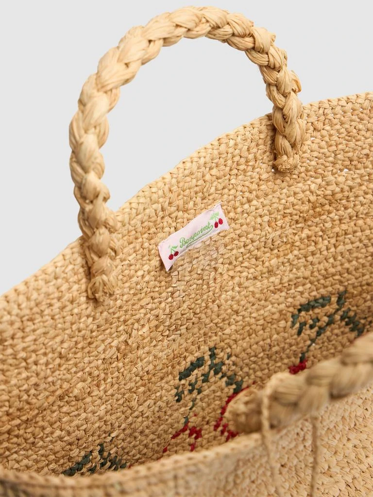 BONPOINT Cherry Raffia Tote Bag 4