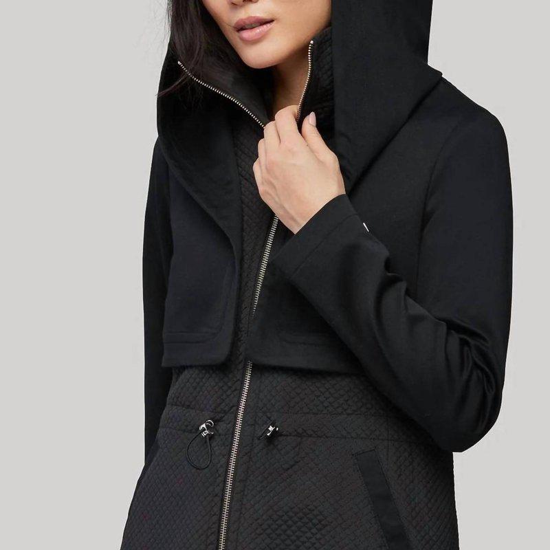 Soia & Kyo Mixed Media Coat With Dramatic Hood And Thermolite Fill