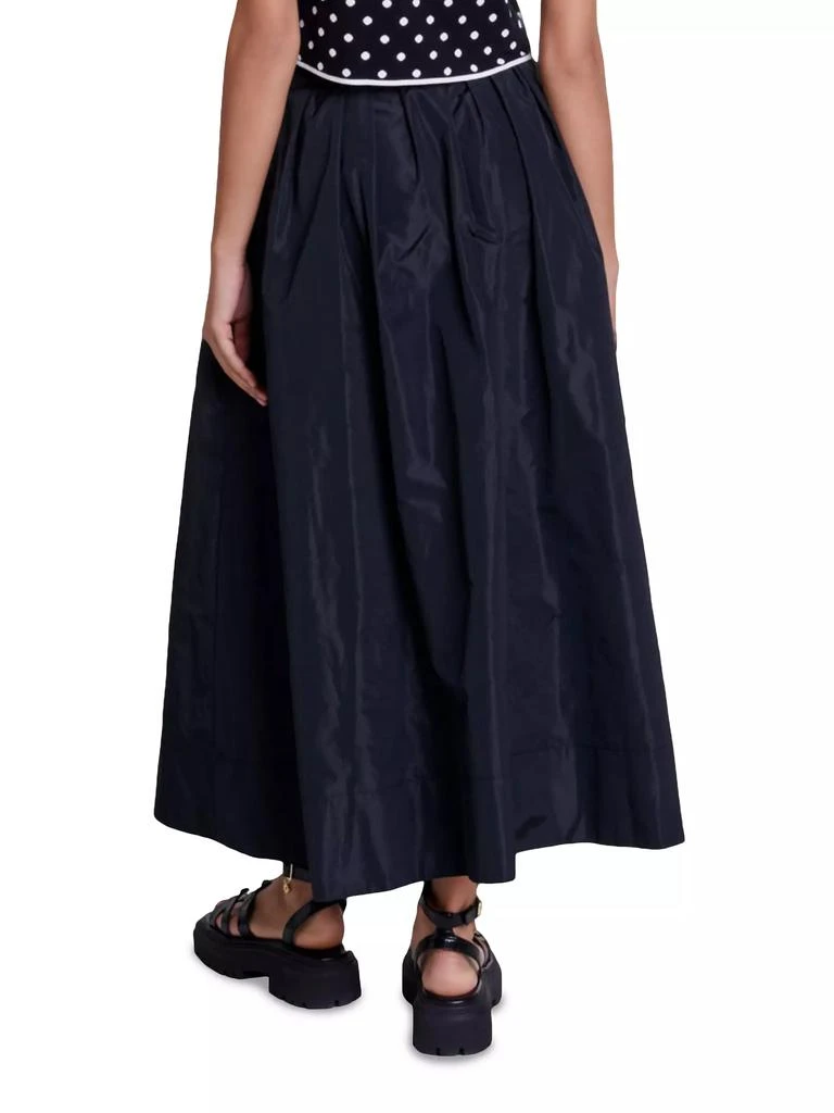 Maje Long Skirt with Contrast Waistband 4