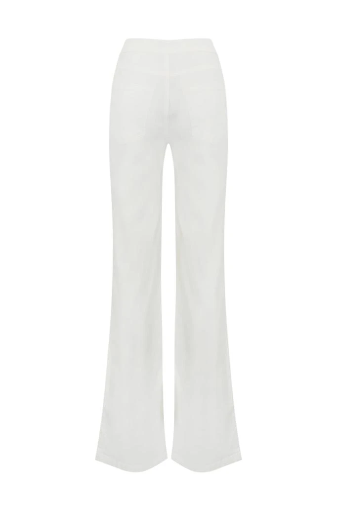 TwinSet Wide Leg Trousers In White Denim 2