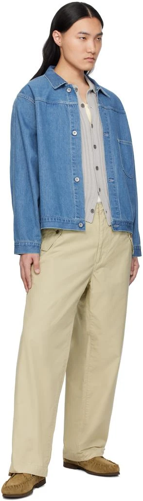 Nanamica Khaki Side Belt Wide Trousers 4