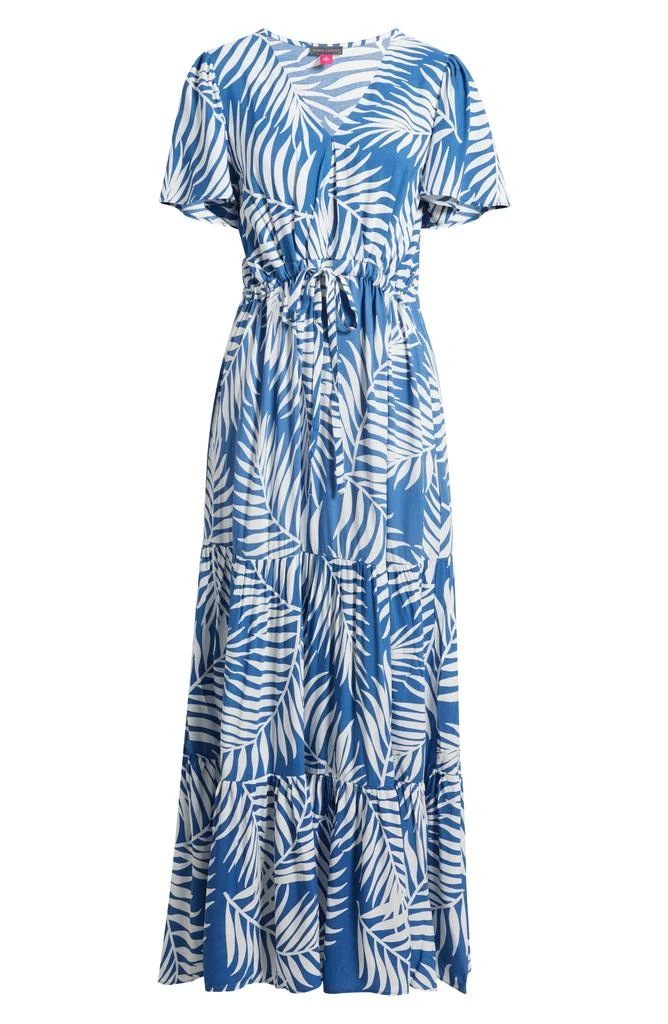 Vince Camuto Palm Print Tiered Maxi Dress 6