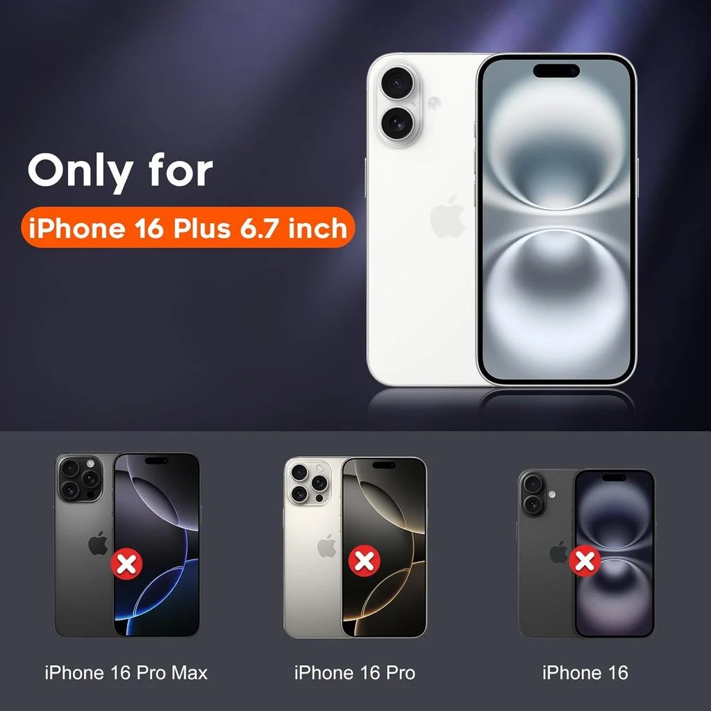 ENTRONIX Entronix [Magnetic] Case Compatible with iPhone 16 Plus - [Clear Back] Soft Matte Frame 2