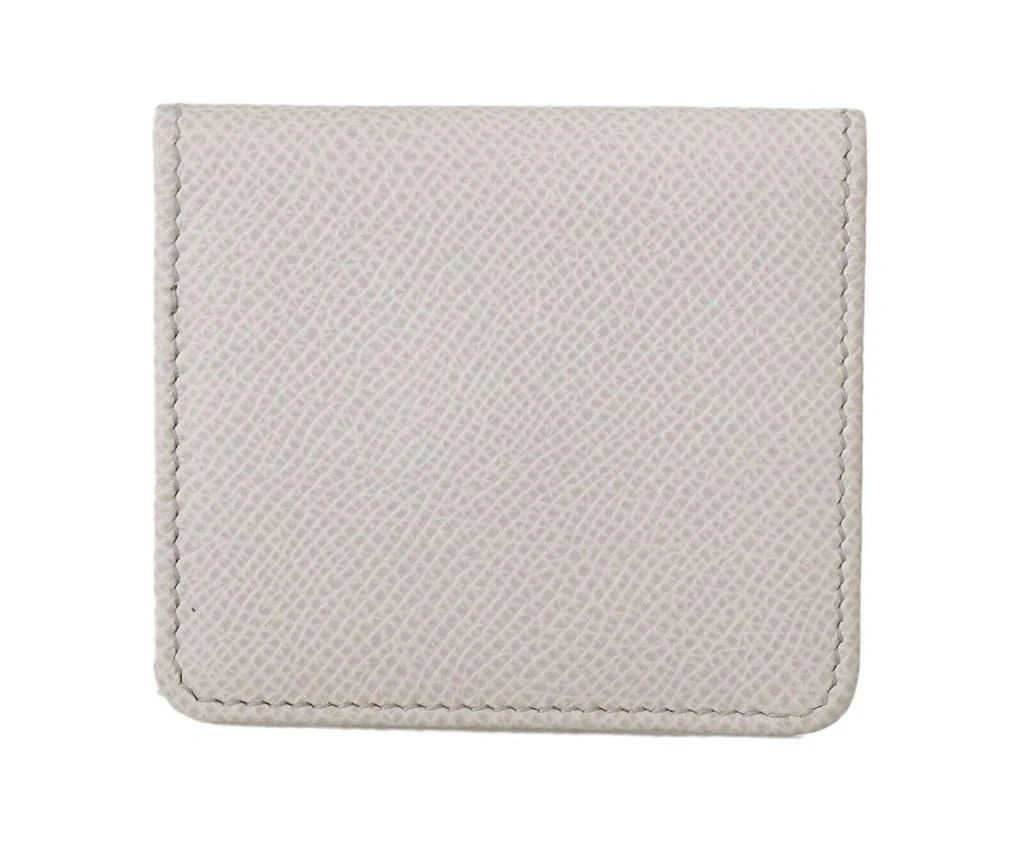 Dolce & Gabbana Dolce & Gabbana White Dauphine Leather Holder Pocket Wallet Condom Case 3