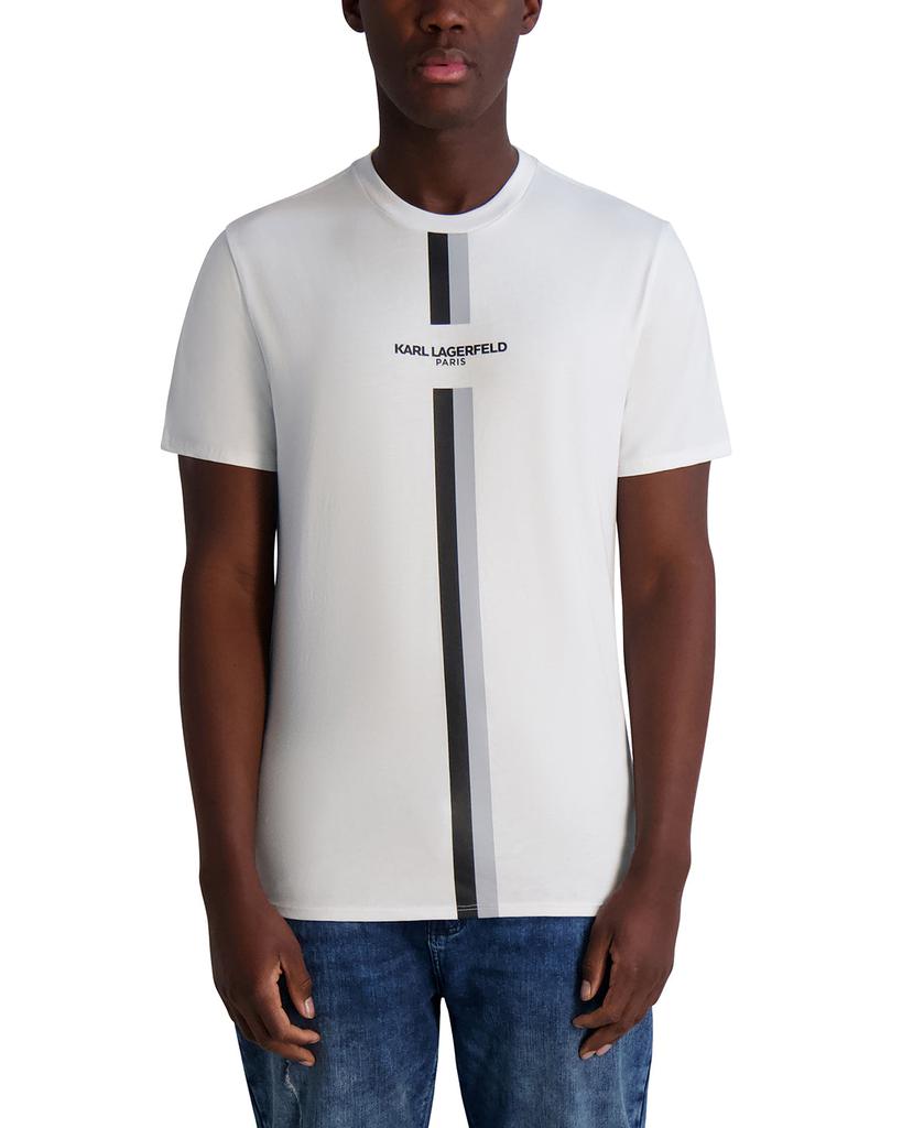 Karl Lagerfeld Paris RACING STRIPE LOGO TEE