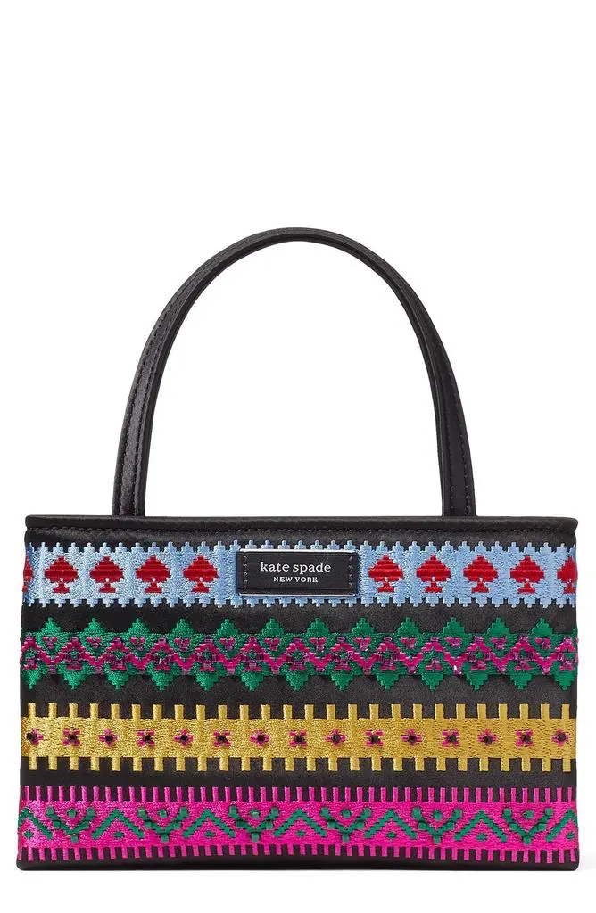 Kate Spade sam icon carnival fairisle embroidered crossbody bag
