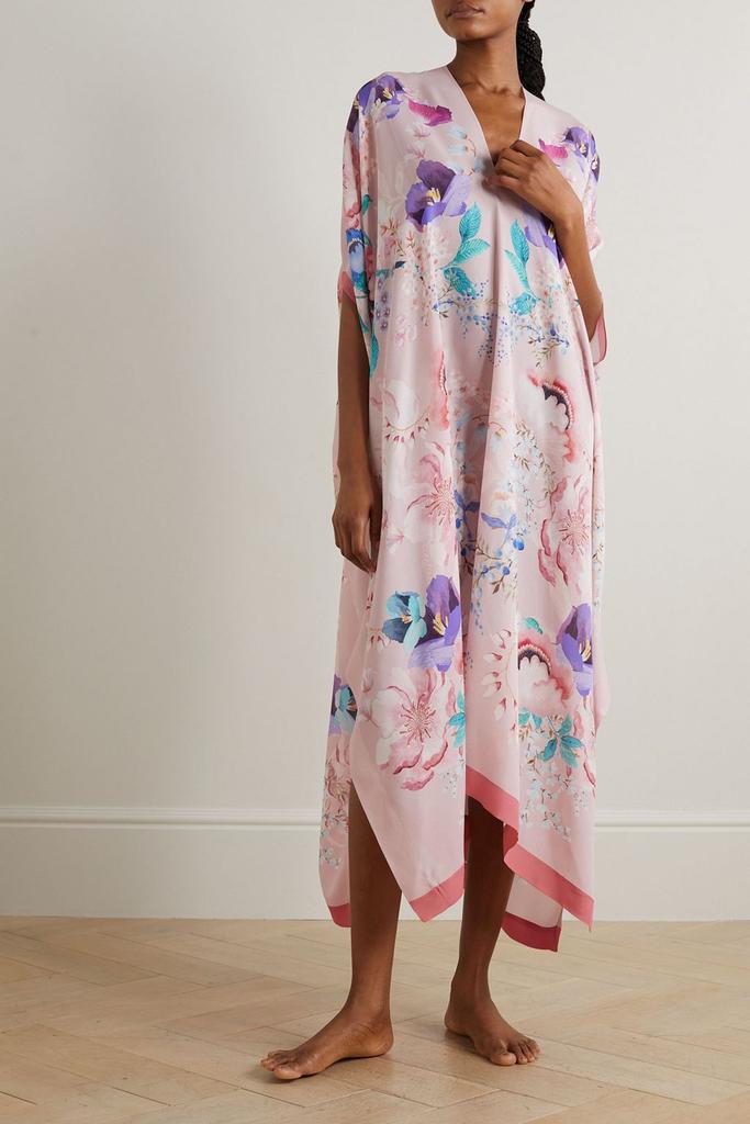 MENG Printed silk-georgette kaftan