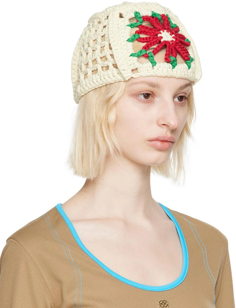 Kijun Off-White Flower Beanie 2
