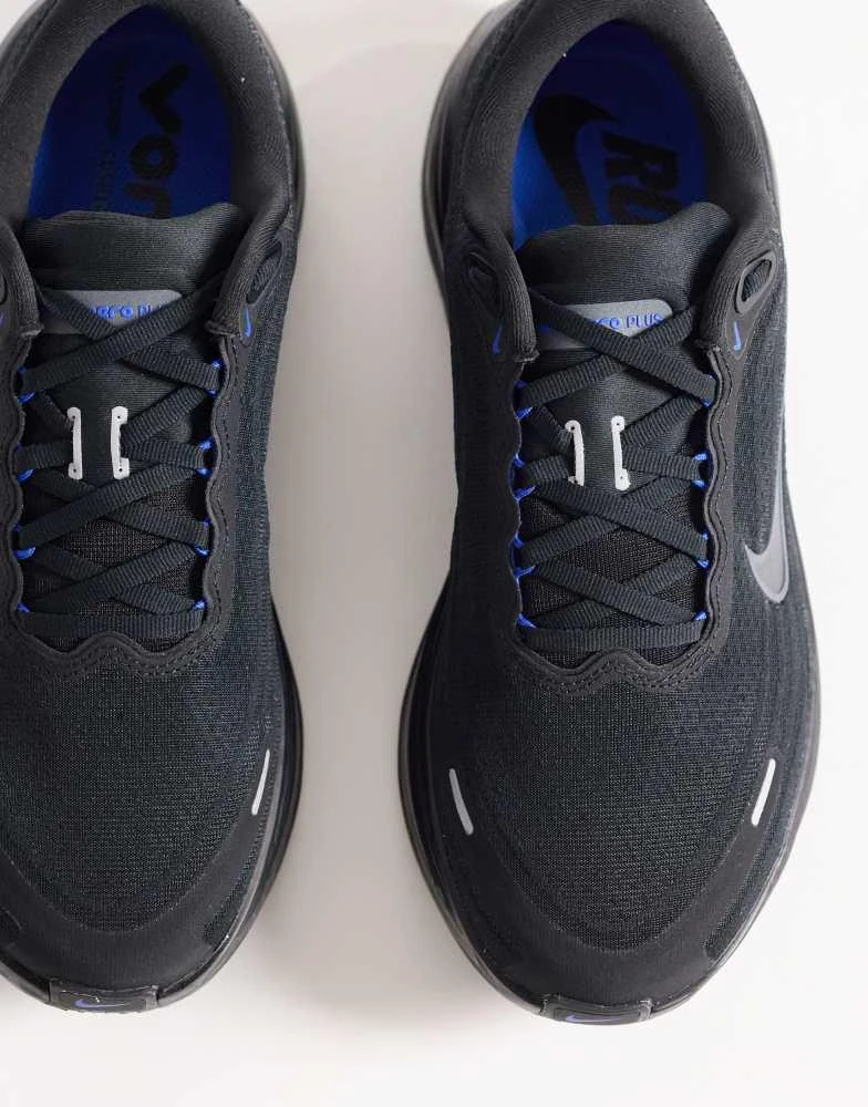 NIKE Nike Running Vomero Plus trainers in black and blue 2