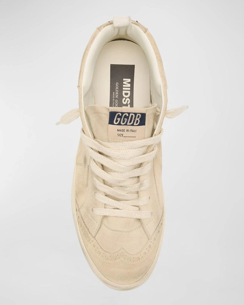 Golden Goose Midstar Suede Pearly Wing-Tip Sneakers 5