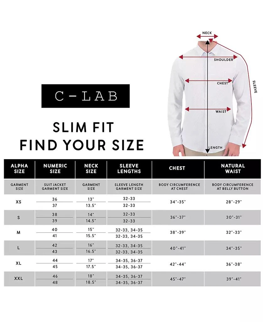 Report Men's Slim-Fit Motif-Print Dress Shirt 5