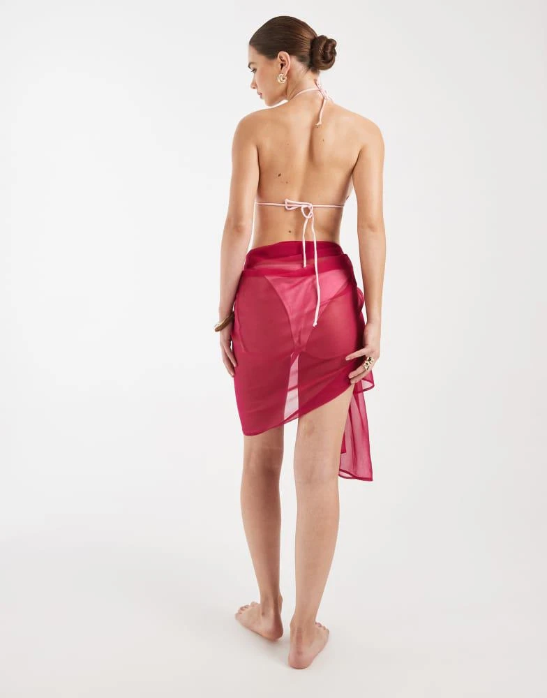 Aray Aray tie sarong in cherry pink 4