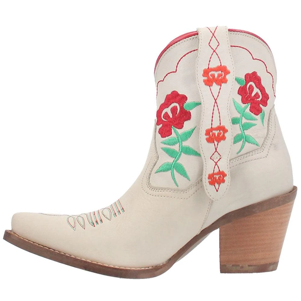 Dingo Play Pretty Embroidered Floral Snip Toe Cowboy Booties 3