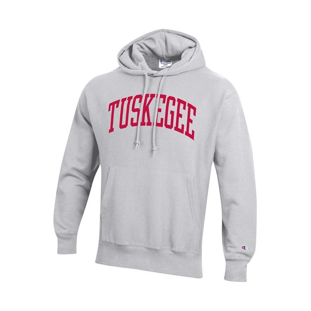 Champion Men's Gray Tuskegee Golden Tigers Tall Arch Pullover Hoodie 3