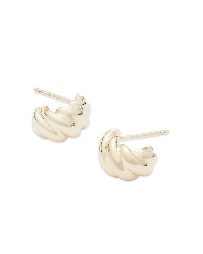 Jennifer Zeuner Poppy Diagonal Texture Small Hoop Earrings 3