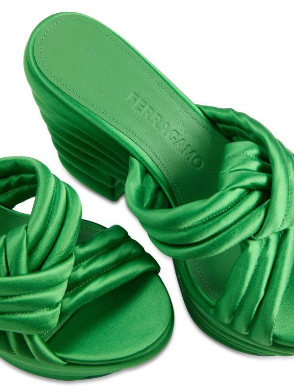 Salvatore Ferragamo 50MM Textured Platform Sandals 6