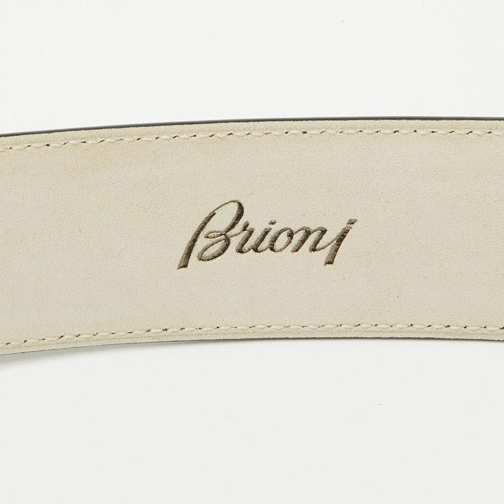 Brioni Brioni Navy Blue Leather Buckle Belt 110CM 4